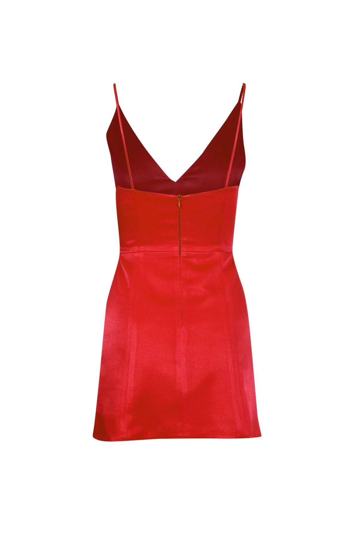 Özel Tasarım Couture Kırmızı Mini Gece Elbisesi