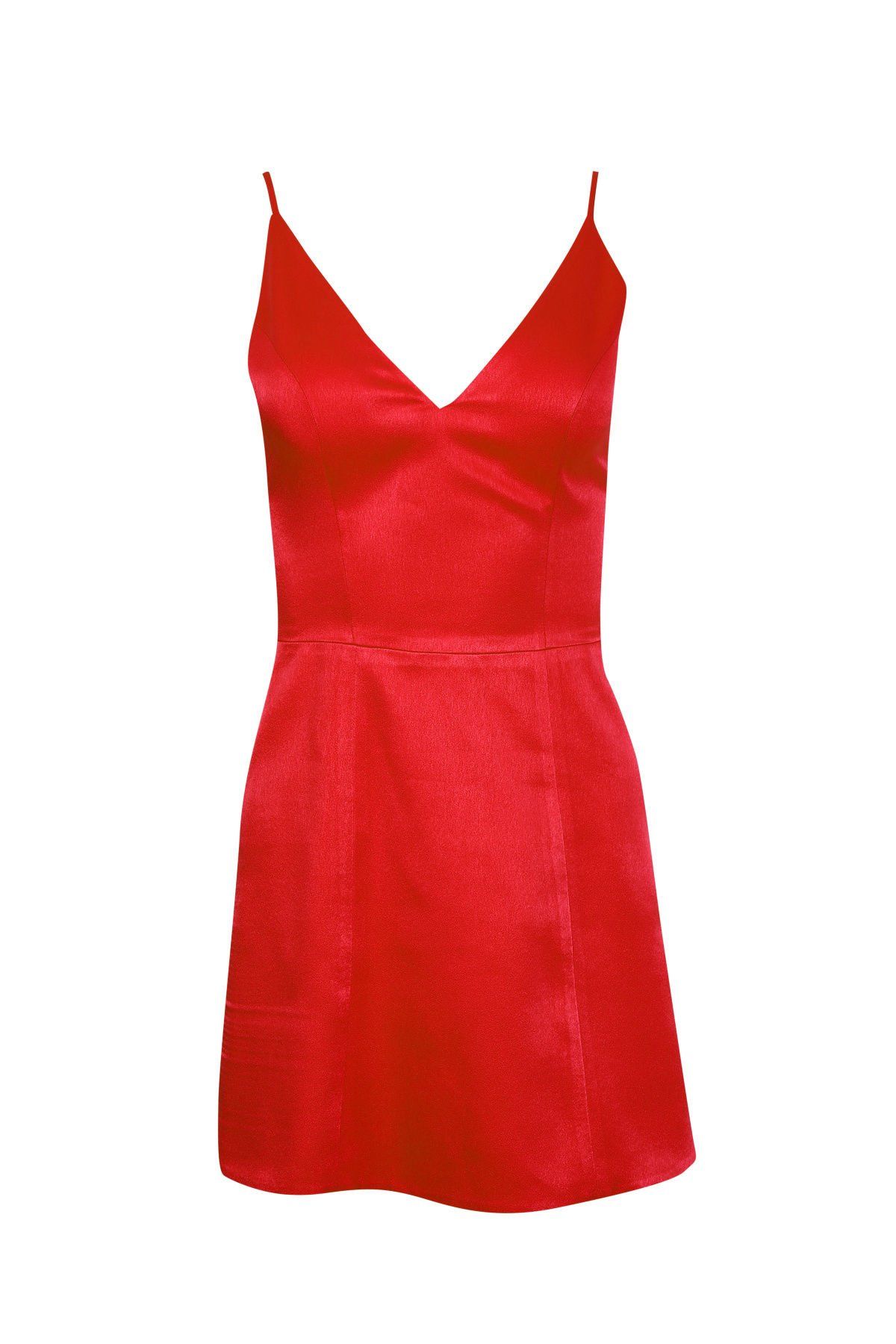 Özel Tasarım Couture Kırmızı Mini Gece Elbisesi