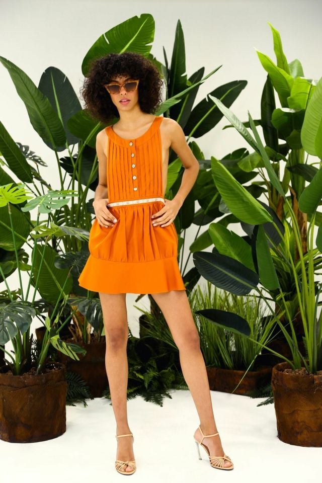 Mini abito super mini con motivo etnico dal design speciale Couture