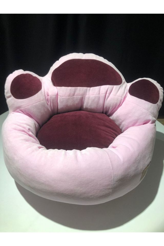 Özel Tasarım Couture Kedi Ve Köpek Yatağı - Pembe Bordo