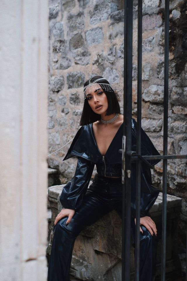 Özel Tasarım Couture El Işçiliği Su Geçirmez Bomber Ceket
