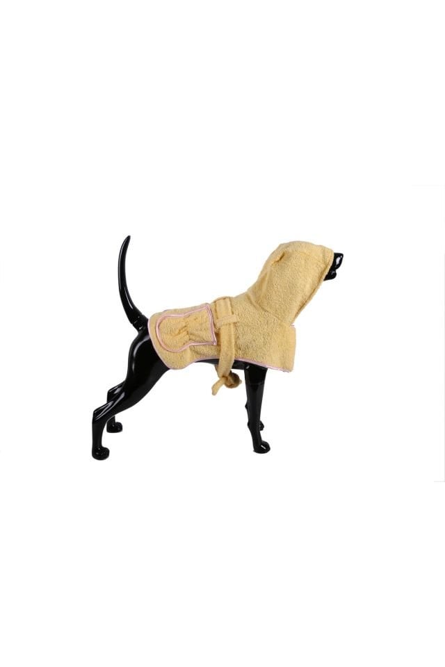 Accappatoio per cani gatto di colore blu Vestiti per cani gatto giallo - S