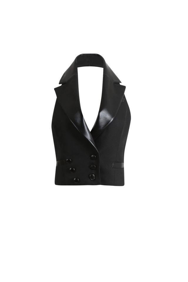 Özel Tasarım Couture SMOKİN YELEK Siyah - 38