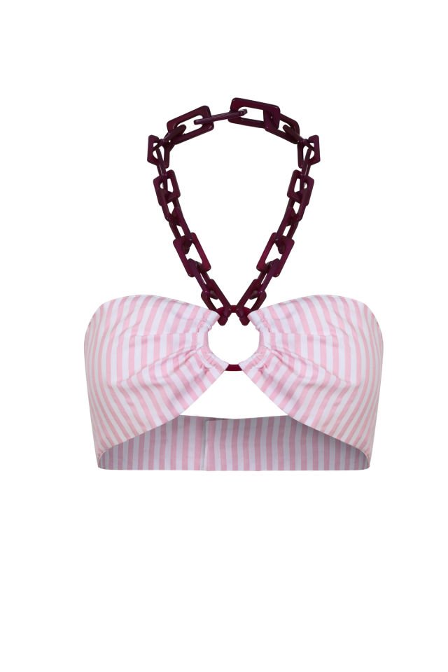 Necklace Patterned Crop Pink - 40